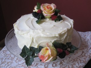 Just one of the practice cakes